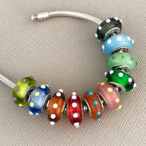 Rare and Retired Pandora Seeing Spots Murano Charms Full collection